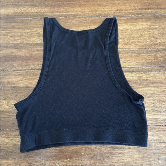 Victoria Secret Women Top Small Black Cropped Ribbed Racerback Tank Bralette - Picture 8 of 10